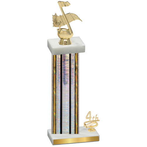 Accented Single Silver Glacier Fourth Place Music Trophy
