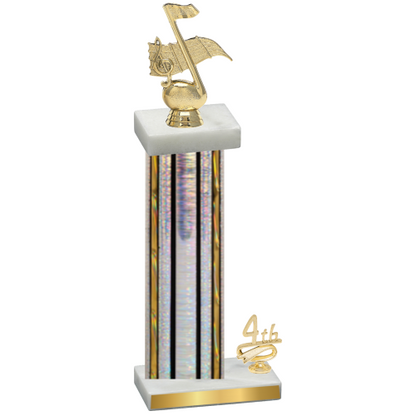 Accented Single Silver Glacier Fourth Place Music Trophy