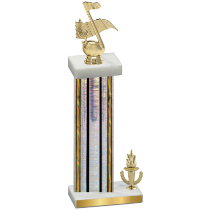Accented Single Silver Glacier Victory Music Trophy