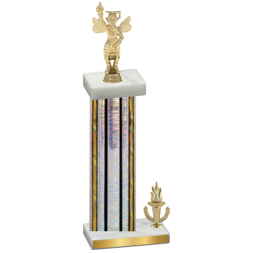 Accented Single Silver Glacier Victory Academics Trophy