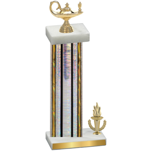 Accented Single Silver Glacier Victory Academics Trophy