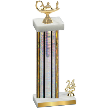 Accented Single Silver Glacier Year Academics Trophy