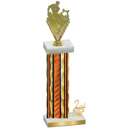 Accented Single Orange Glacier Second Place Rugby Trophy