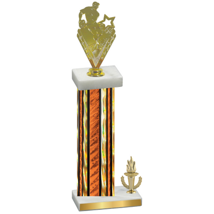 Accented Single Orange Glacier Victory Rugby Trophy