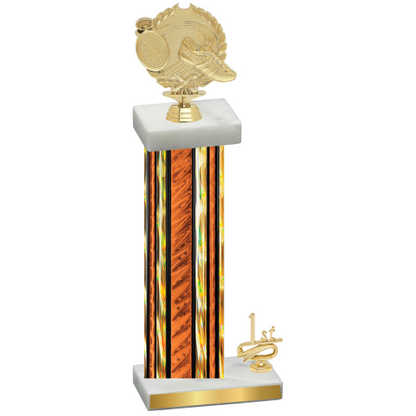 Accented Single Orange Glacier First Place Running Trophy