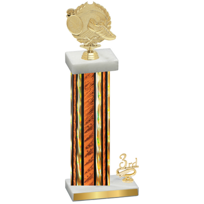 Accented Single Orange Glacier Third Place Running Trophy