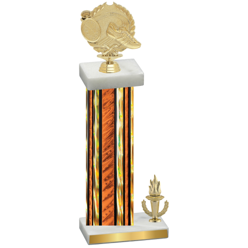 Accented Single Orange Glacier Victory Running Trophy