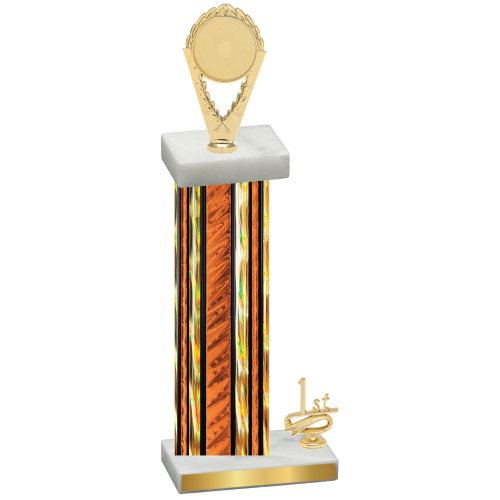 Accented Single Orange Glacier First Place Insert Trophy