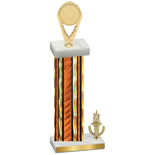 Accented Single Orange Glacier Victory Insert Trophy