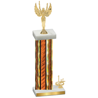 Accented Single Orange Glacier First Place Victory Trophy