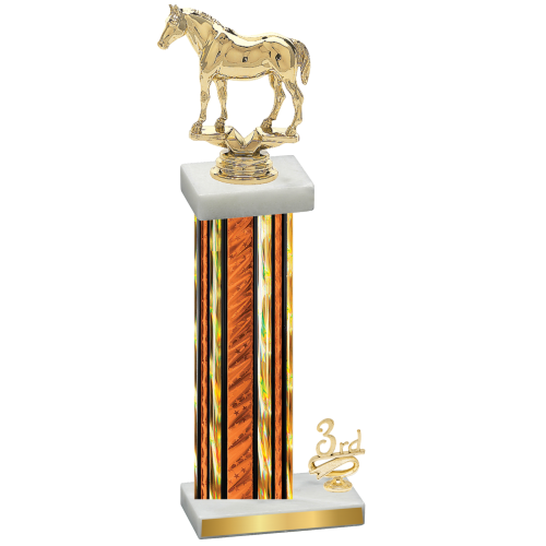 Accented Single Orange Glacier Third Place Horses Trophy