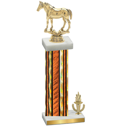 Accented Single Orange Glacier Victory Horses Trophy