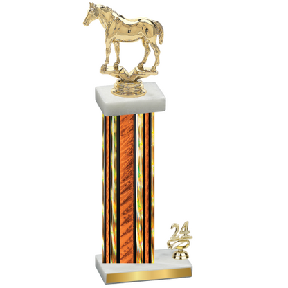 Accented Single Orange Glacier Year Horses Trophy