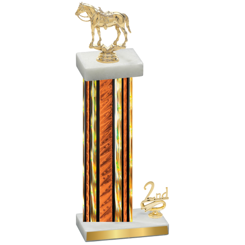 Accented Single Orange Glacier Second Place Horses Trophy