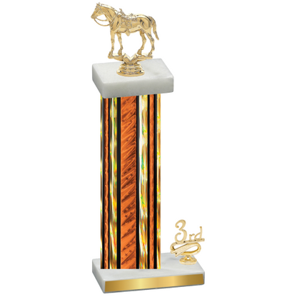 Accented Single Orange Glacier Third Place Horses Trophy