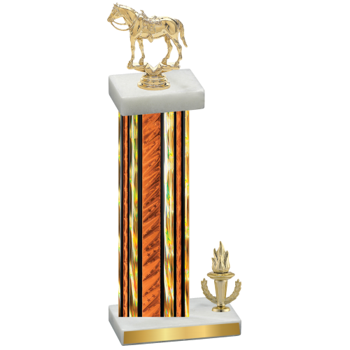 Accented Single Orange Glacier Victory Horses Trophy