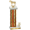 Accented Single Orange Glacier Year Horses Trophy