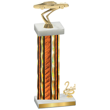 Accented Single Orange Glacier Second Place Cars Trophy