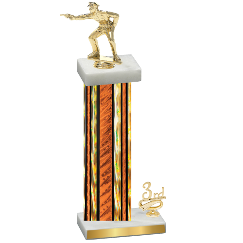 Accented Single Orange Glacier Third Place Shooter Trophy