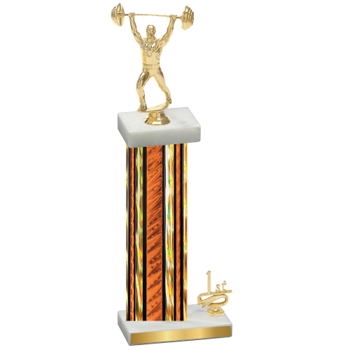 Accented Single Orange Glacier First Place Weights Trophy