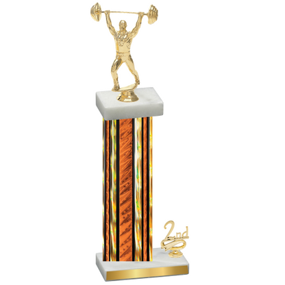 Accented Single Orange Glacier Second Place Weights Trophy