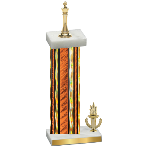 Accented Single Orange Glacier Victory Chess Trophy