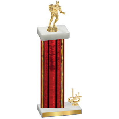 Accented Single Red Glacier First Place Rugby Trophy