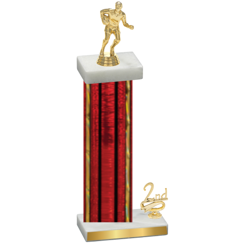 Accented Single Red Glacier Second Place Rugby Trophy