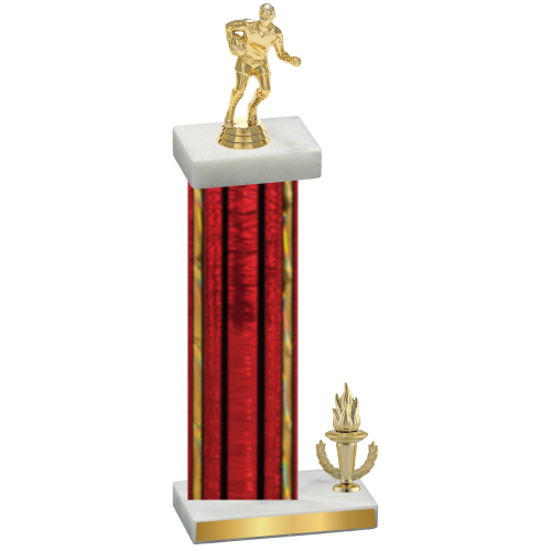 Accented Single Red Glacier Victory Rugby Trophy