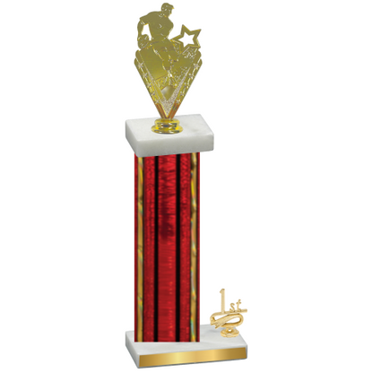 Accented Single Red Glacier First Place Rugby Trophy