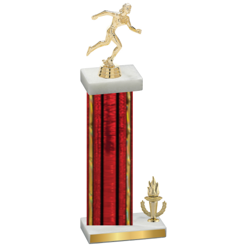 Accented Single Red Glacier Victory Running Trophy