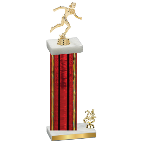 Accented Single Red Glacier Year Running Trophy