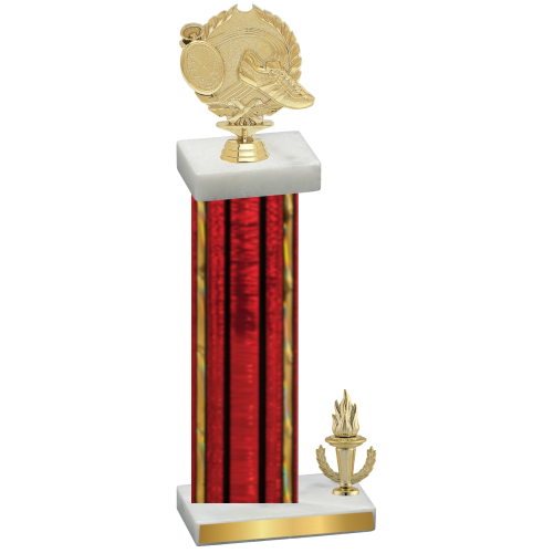 Accented Single Red Glacier Victory Running Trophy