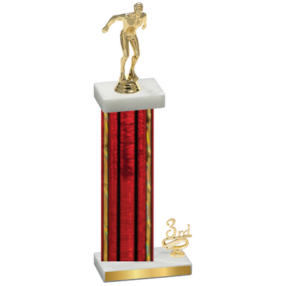 Accented Single Red Glacier Third Place Swimming Trophy