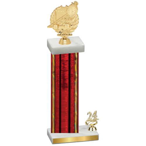 Accented Single Red Glacier Year Swimming Trophy