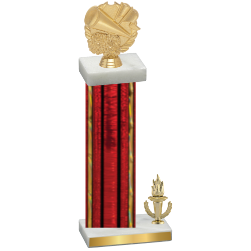 Accented Single Red Glacier Victory Cheerleading Trophy