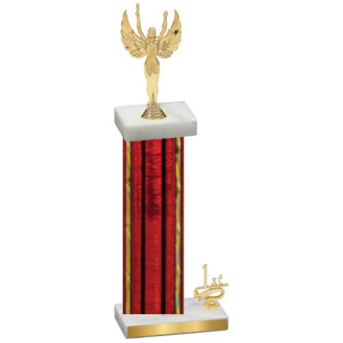 Accented Single Red Glacier First Place Victory Trophy