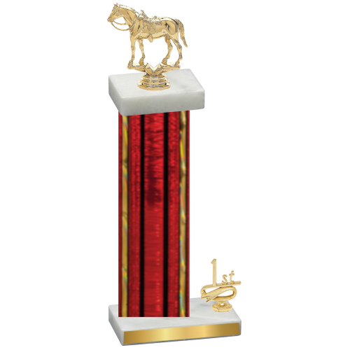 Accented Single Red Glacier First Place Horses Trophy