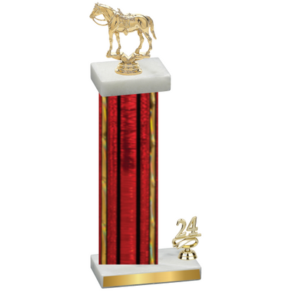 Accented Single Red Glacier Year Horses Trophy