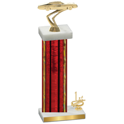 Accented Single Red Glacier First Place Cars Trophy