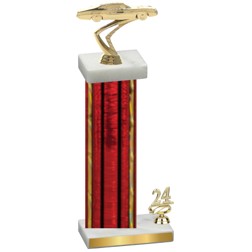 Accented Single Red Glacier Year Cars Trophy