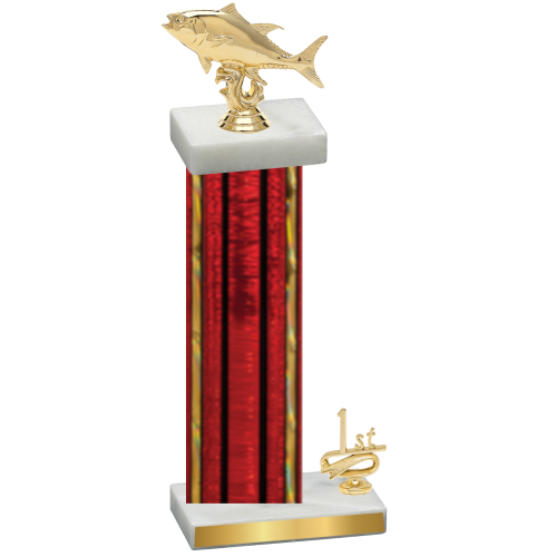 Accented Single Red Glacier First Place Fishing Trophy