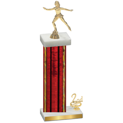 Accented Single Red Glacier Second Place Skater Trophy