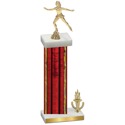 Accented Single Red Glacier Victory Skater Trophy