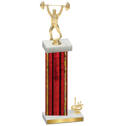 Accented Single Red Glacier First Place Weights Trophy