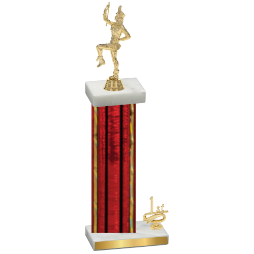 Accented Single Red Glacier First Place Majorette Trophy