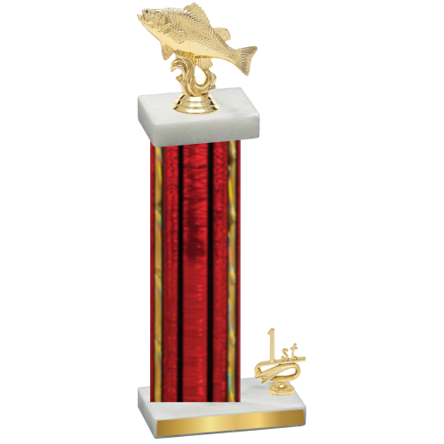 Accented Single Red Glacier First Place Fishing Trophy