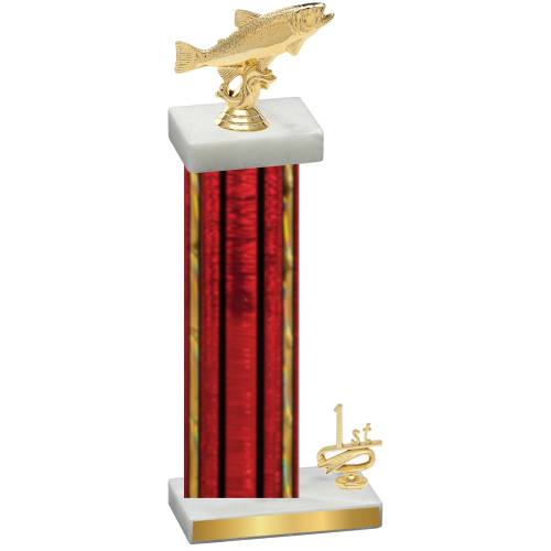 Accented Single Red Glacier First Place Fishing Trophy