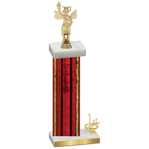 Accented Single Red Glacier First Place Academics Trophy