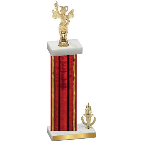 Accented Single Red Glacier Victory Academics Trophy
